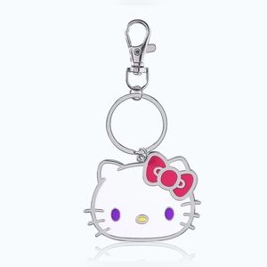 NEW Sanrio Hello Kitty Collectible Metal Bag Charm . 4.75"x2" Color Silver NWT